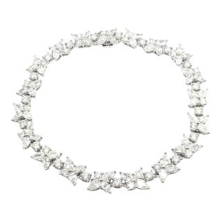 Tiffany & Co Victoria Diamond Mixed Cluster Platinum Bracelet For Sale