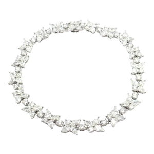 Tiffany & Co Victoria Diamond Mixed Cluster Platinum Bracelet