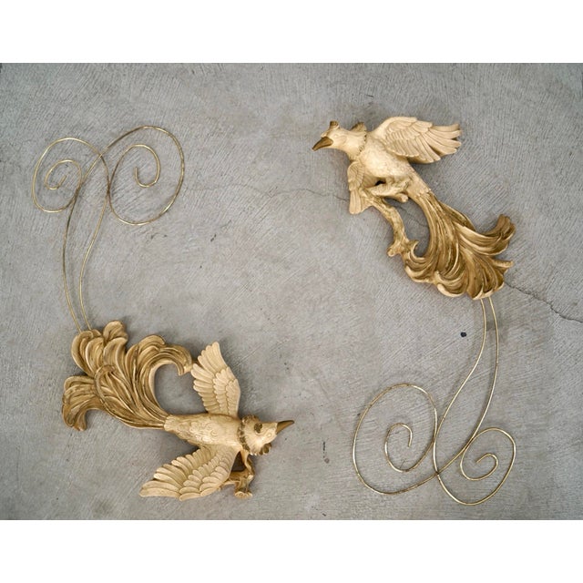 Pair of vintage Mid Century Modern wall sculptures for sale. These are in great original condition, and were manufactured...