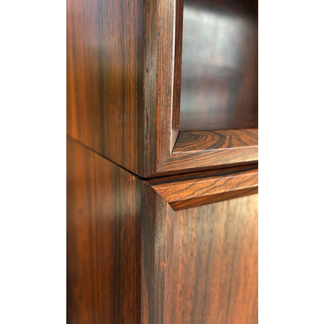 Mid 20th Century Carlo Jensen Poul Hundevad Danish Rosewood Bookcases, Pair For Sale - Image 9 of 15