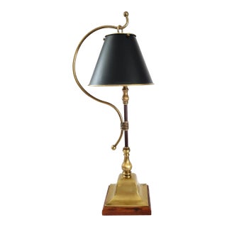 Lamp French Bouillotte Style & Solid Brass Shade For Sale
