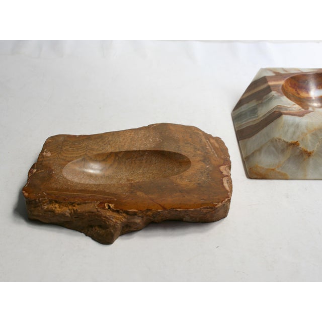 Mid-Century Modern Spanish Fossil Wood Ashtray, 1970s For Sale - Image 3 of 8