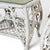Wood Vintage Boho Chic White Wicker Scrolled Side Tables With Glass Tops - A Pair For Sale - Image 7 of 13