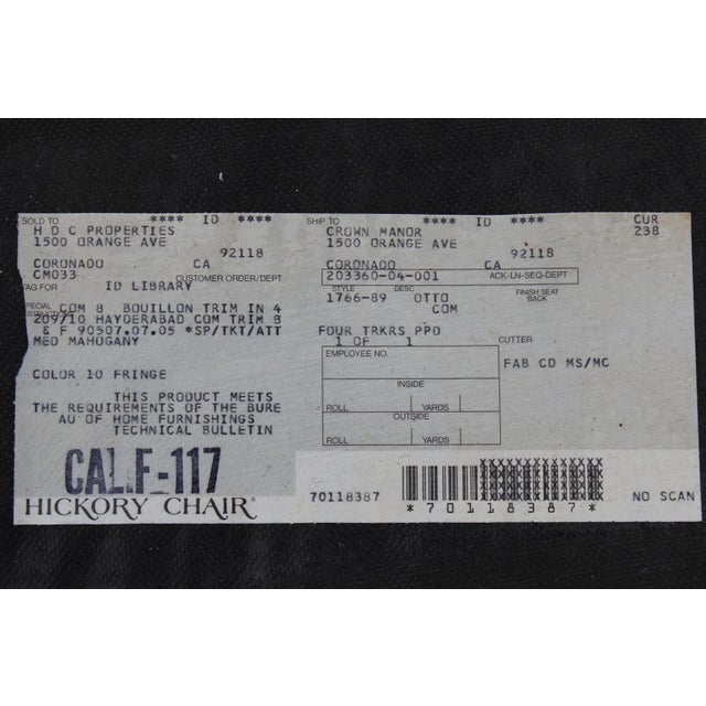 Hickory Chair Ottoman With Bouillon Trim For Sale - Image 11 of 15