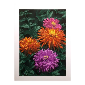 1980s Dallas John "Zinnias" Hand Signed Limited Edition Artwork Serigraph