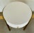 Original Retail $1419, stylish Villa & House (Bungalow 5) Modern White and Gold Bodrum Side Table, one drawer, showroom...