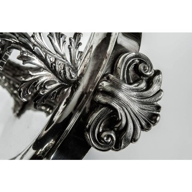 Antique Sterling Silver Trefoil Form Three Bottles Decanters - Set of 3 For Sale - Image 12 of 13