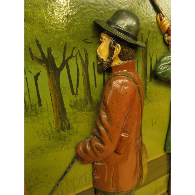 Country Corner Hand Painted Hunting Sign Ball Trap, 1980s For Sale - Image 11 of 14