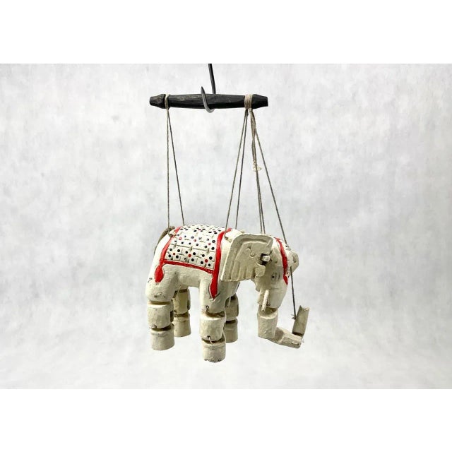Red Handcrafted Vintage Marionette Puppet on a String, Burma, 1930s For Sale - Image 8 of 13