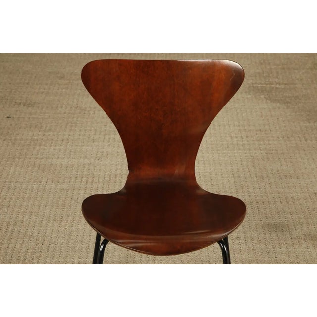 Wood Arne Jacobsen 'Series-7' Jacaranda Rosewood Stacking Chairs, 1960s, Signed For Sale - Image 7 of 18