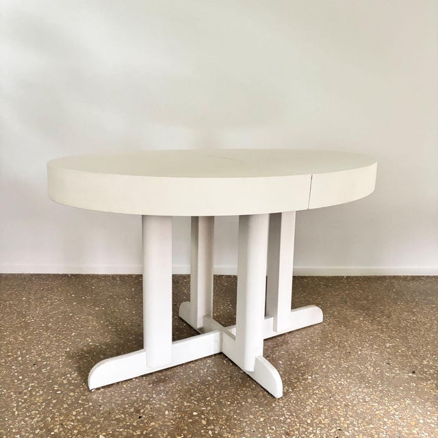 Wood Vintage Oval Wooden Extendable Table, Netherlands, 1960s For Sale - Image 7 of 12