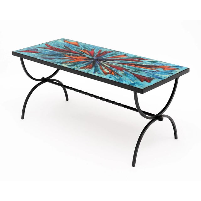 Tiled Coffee Table From Vallauris For Sale - Image 4 of 9