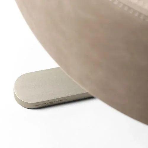 Spritz Swivel Beige Leather Dining Armchair by Lorenza Bozzoli For Sale - Image 6 of 7