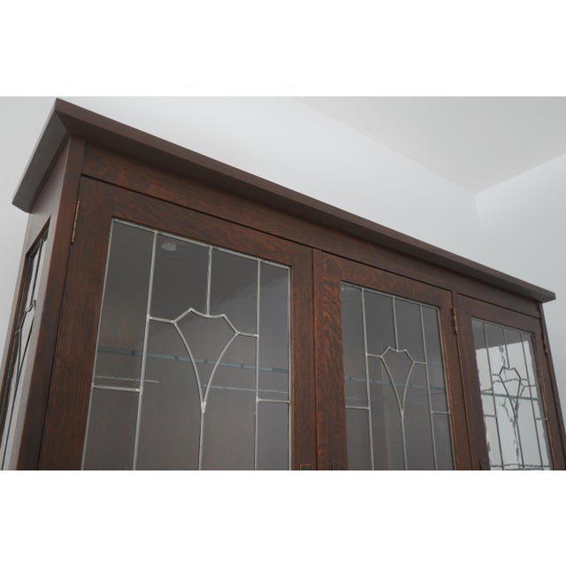 Wood Stickley Mission Oak Arts & Crafts China Cabinet For Sale - Image 7 of 18