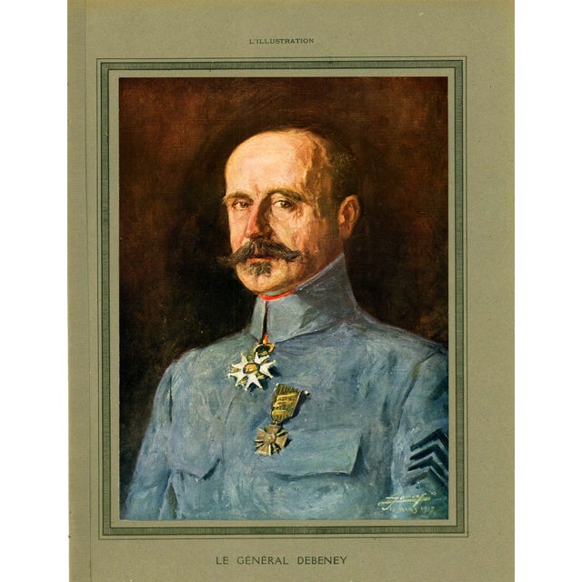 Famous French Generals of the First World War, 1918, Lithographs, Set of 9 For Sale - Image 4 of 10