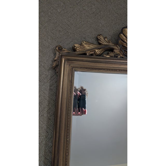 Mid 20th Century Italian French Style Gold Mirror For Sale - Image 9 of 14