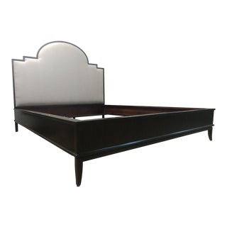 Mid-Century Modern Henredon Furniture Morgan Mocha Finish Dean Collection King Panel Bedframe For Sale