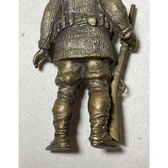 Antique 19th Century Austrian Bronze Military Boy With Rifle Statue Sculpture For Sale - Image 11 of 15
