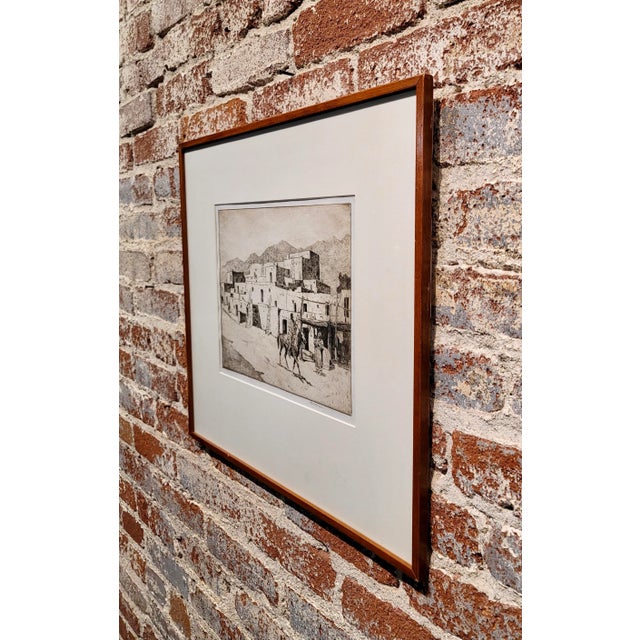 Paper Edward Borein -A Street in Taos - C1910s Original Etching For Sale - Image 7 of 8