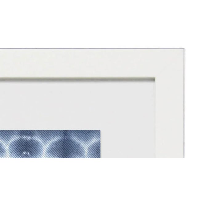 Art Print: Shibori Indigo II Print Matted In White Frame Dimensions: 21" x 21"