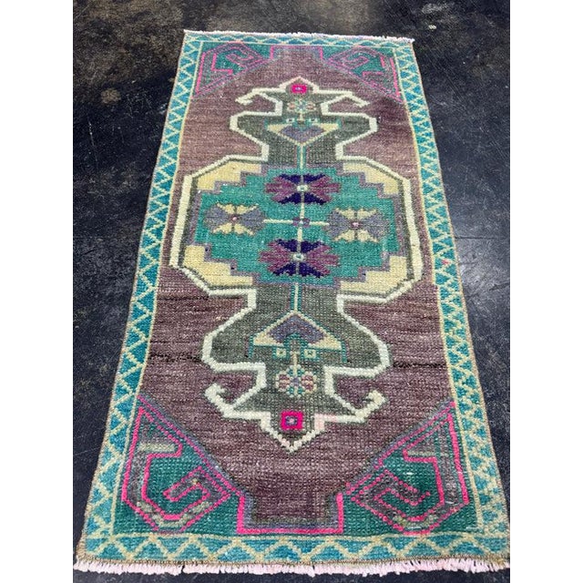 Contemporary Turkish Yastik Rug 1'4" x 2'8" For Sale - Image 3 of 5