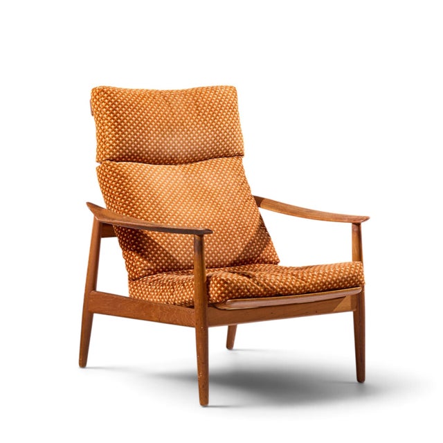 Arne Vodder for France & Daverkosen Fd164 Mid Century Danish Teak Reclining Lounge Chair For Sale - Image 10 of 12