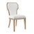 Worlds Away Matthew Izzo Home Tally Cerused Oak Dining Chair With White Performance Linen Seat/Back For Sale - Image 4 of 7