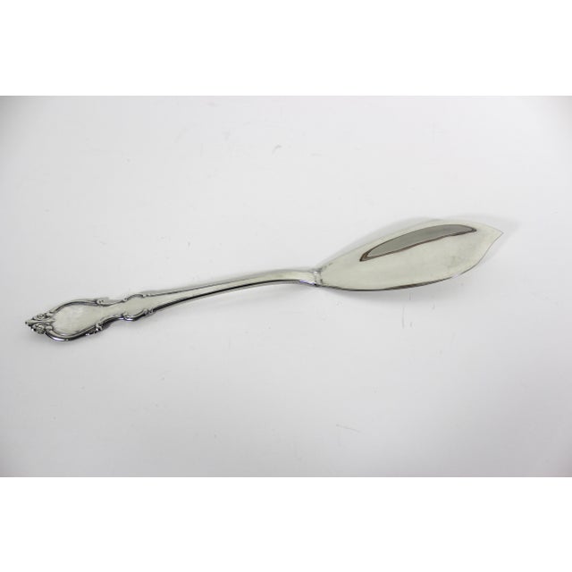 Late 20th Century Vintage Italian Silver Plated Fish Server or Cake Server Serving Spoon For Sale - Image 5 of 11