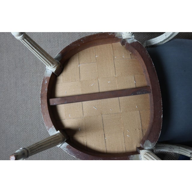 White Louis XVI Armchairs, Set of 3 For Sale - Image 8 of 16