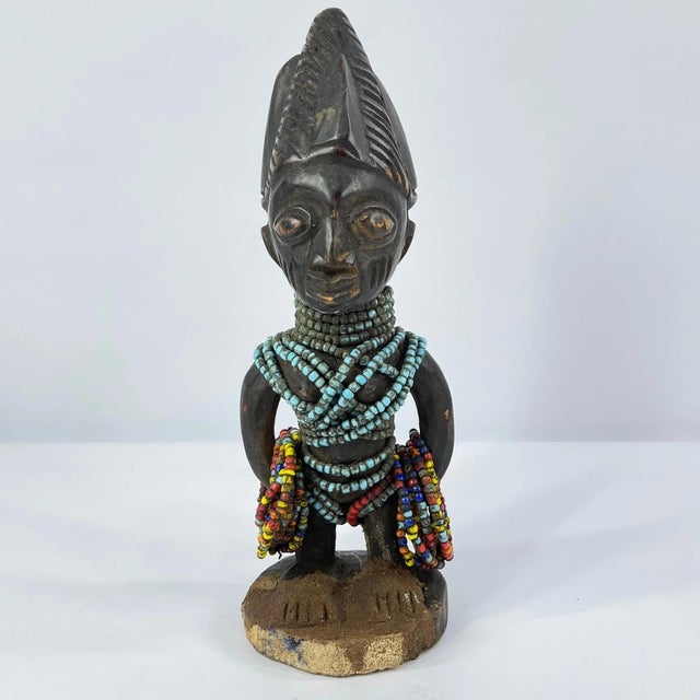 Early 20th Century Early 20th Century Yoruba Ibeji Female Miniature Figure Nigeria For Sale - Image 5 of 8