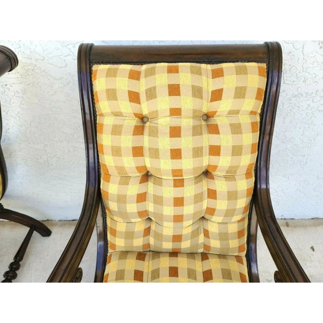 Tufted Regency Style Armchairs by Marge Carson For Sale - Image 9 of 12