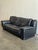 Mid-Century Modern Vintage Italian Black Leather Sofa - Mid Century Modern Style 1980s For Sale - Image 3 of 12