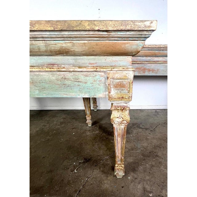 Tan French Provincial Painted Console-Pair Is Available For Sale - Image 8 of 17