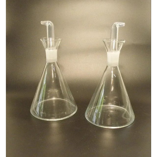 1990s Lab Beaker Liqueur Decanters- a Pair For Sale In New York - Image 6 of 6