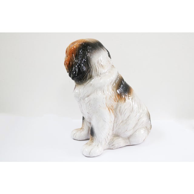 Hollywood Regency Vintage Ceramic Dog, Italy, 1970 For Sale - Image 3 of 7