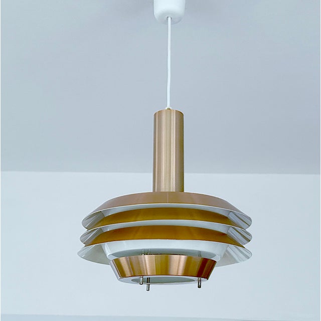 Mid-Century Modern Mid-Century Modern Danish Copper Pendant Light, 1970s For Sale - Image 3 of 18