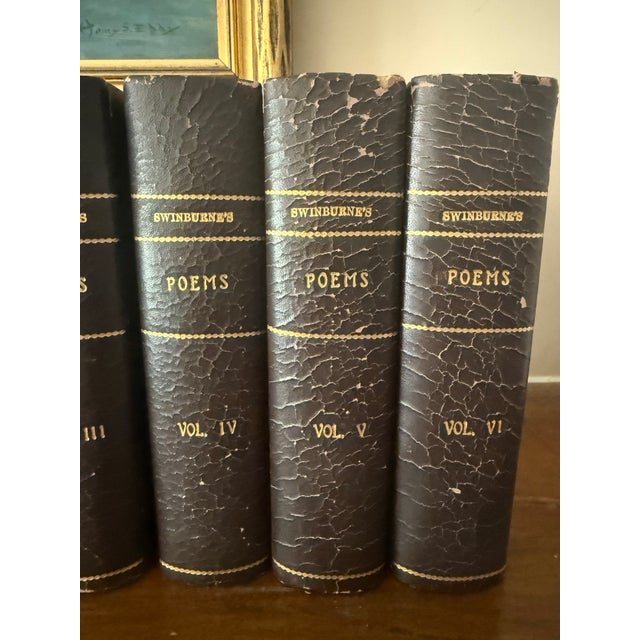 English The Poems of Algernon Charles Swinburne, Volume Ii-Vi, 1904 For Sale - Image 3 of 8