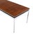 Metal Solid Stainless Steel Heavy Base Rectangular Coffee Table with Parquet Top For Sale - Image 7 of 7