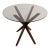 Mid Century Modern Walnut and Glass Table For Sale