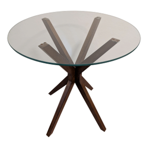 Mid Century Modern Walnut and Glass Table