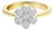 Flower Shaped Diamond Ring .51cttw 14K Yellow Gold, Size 4 For Sale