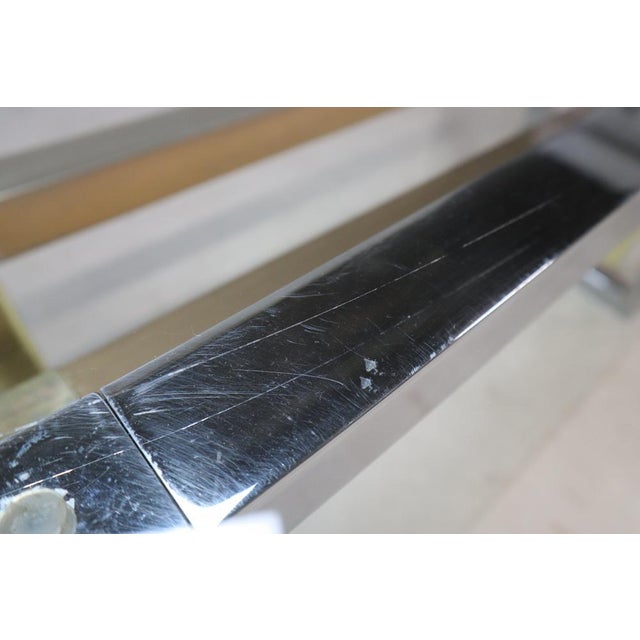 Dining Table in Chrome and Brass by Zevi, 1970s For Sale - Image 10 of 15