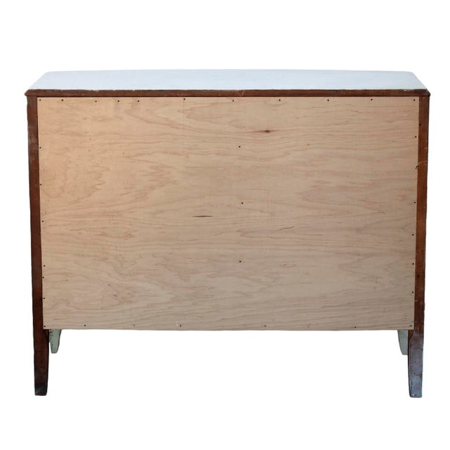 Traditional 1940s Painted Mahogany Bow Front Chest For Sale - Image 3 of 6