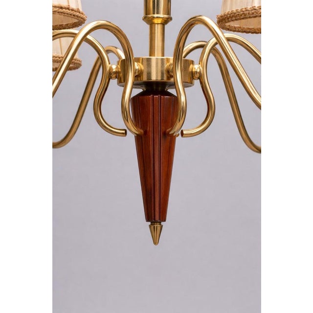 1940s Swedish Brass Chandelier by Hans Bergström for Asea, 1940s For Sale - Image 5 of 9