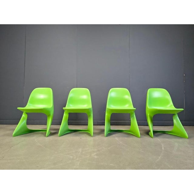 Green Casalino Dining Chair by Alexander Begge for Casala, 1970s, Set of 4 For Sale - Image 8 of 12