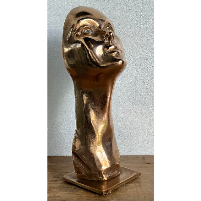 This striking modernist bust by renowned Belgian artist Charles Delporte (1928-2012) is a masterclass in abstract...