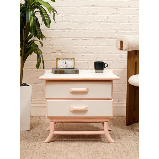 Wood Pair of Retro 50’s Asian Style Nightstands For Sale - Image 7 of 10