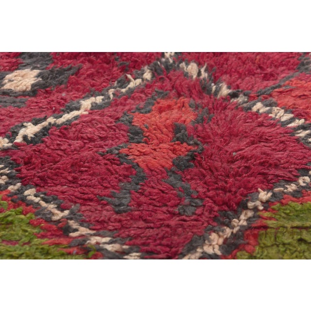 Vintage Red Talsint Moroccan Rug - 06'00 X 14'05 For Sale - Image 9 of 10