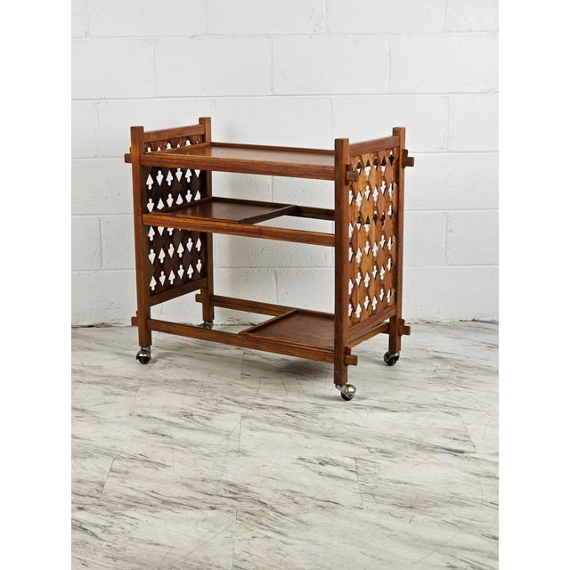 Wood 1960s Teak Barcart With Interchangeable Shelving For Sale - Image 7 of 11