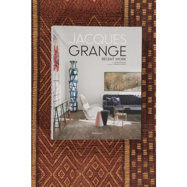 Beige Vintage Tuareg Mat, Rich Burgundy With Tribal Geometric Patterns - Rug & Kilim For Sale - Image 8 of 10